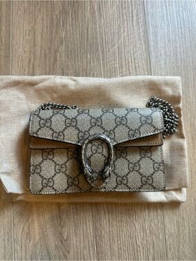 Gucci Beige GG Supreme Dionysus Mini Bag